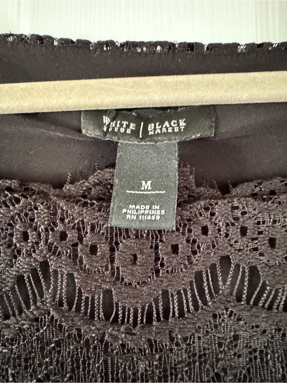 White House Black Market Black Crochet Lace Women's Sheath Dress